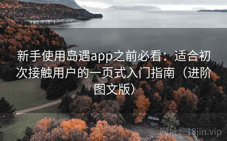 新手使用岛遇app之前必看:适合初次接触用户的一页式入门指南(进阶图文版) 新手使用岛遇app之前必看:适合初次接触用户的一页式入门指南(进阶图文版)