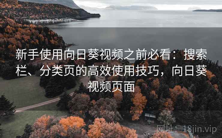 新手使用向日葵视频之前必看：搜索栏、分类页的高效使用技巧，向日葵视频页面