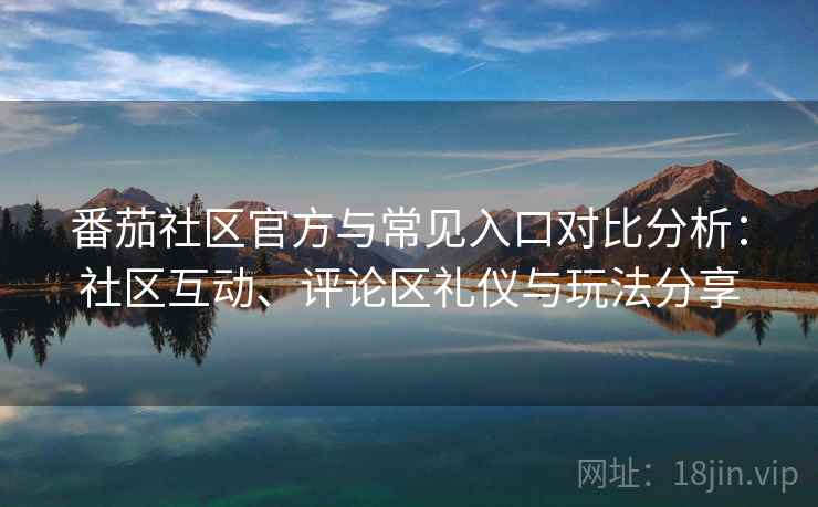 番茄社区官方与常见入口对比分析：社区互动、评论区礼仪与玩法分享