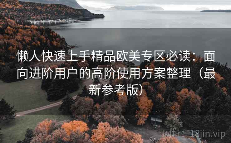 懒人快速上手精品欧美专区必读:面向进阶用户的高阶使用方案整理(最新参考版) 懒人快速上手精品欧美专区必读:面向进阶用户的高阶使用方案整理(最新参考版)